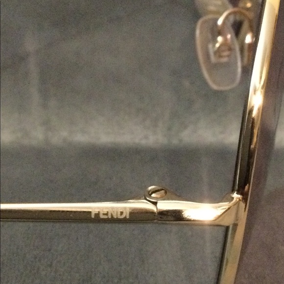 FENDI 64mm Oversized Lenticular Aviator sunglasses - Picture 6 of 9